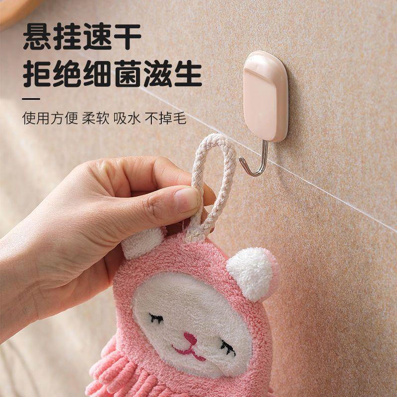 Japanese Snow Neuter Wall-Mounted Hand Towel Cute Cartoon Handkerchief Strong Absorbent Quick-Dry Kitchen Bathroom Thick Towel