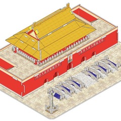 Handmade Assembling Beijing Tiananmen Paper 3D Puzzle for Children High-Quality Paper 3D Puzzle DIY Tiananmen