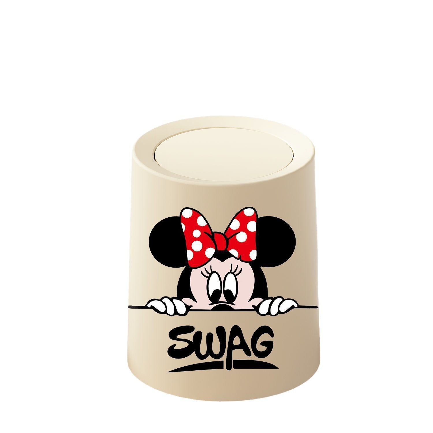 Creative Mickey bote de basura para el hogar 2024 nueva sala de estar moderna y simple, baño de celebridades de Internet, dormitorio, cocina con tapa