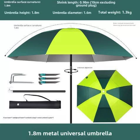 Universal sunshade rain fishing umbrella fishing umbrella large fishing umbrella ground insert thick folding large umbrella black rubber wholesale