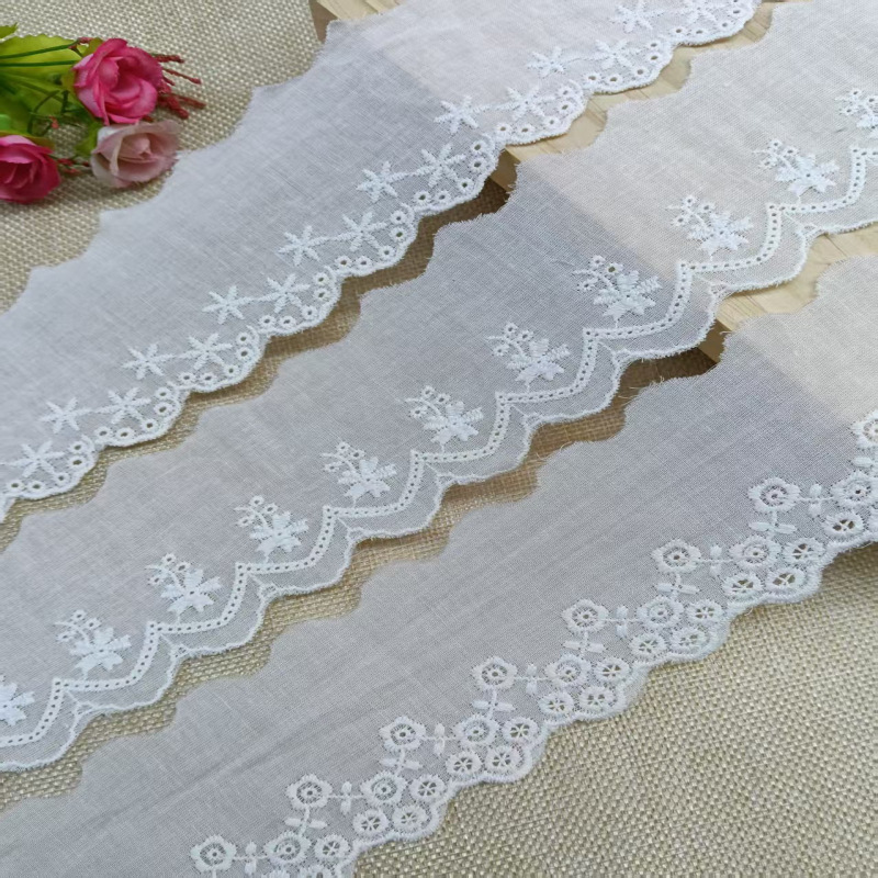 Spot 6cm cotton embroidery lace DIY hollow lace embroidery milk silk…