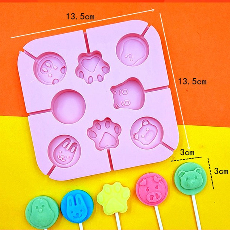 Molde de silicona de grado alimenticio molde de piruleta para el hogar molde de palo de queso de caramelo casero DIY 12 piezas