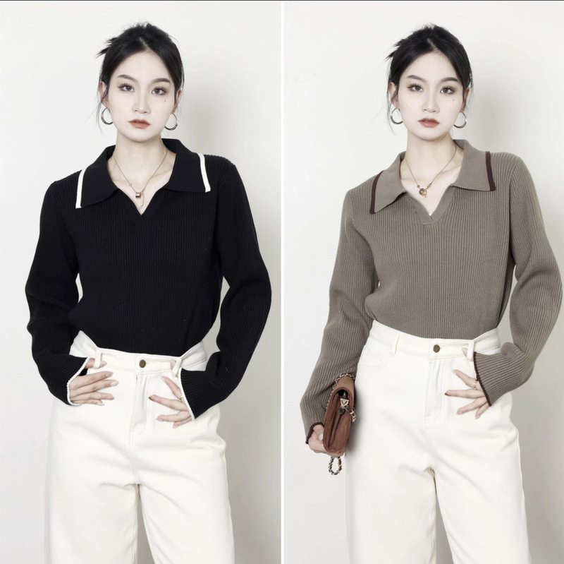 Lulu's 2025 New Style Gentle Island Slightly Fat Plus Size Women's Spring & Fall Simple Versatile Wool Knitwear