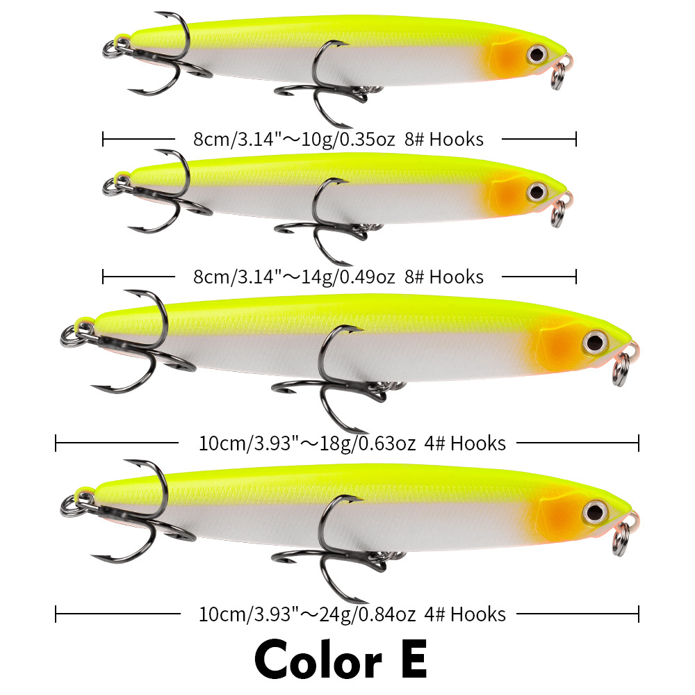 5 Colors Shallow Diving Minnow Lures Sinking Hard Plastic Baits Fresh Water Bass Swimbait Tackle Gear