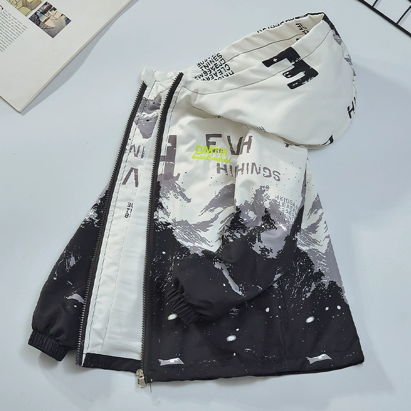 Детская одежда, детская ветровка, весенне-осенний стиль, средняя и большая детская ветрозащитная куртка в корейском стиле, красивая куртка, новая тенденция 2025 года