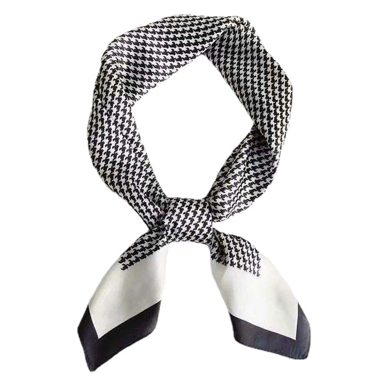 Новый шарф из искусственного шелка оптом 70 см с принтом длинный Профессиональный Маленький квадратный женский Универсальный декоративный модный шарф