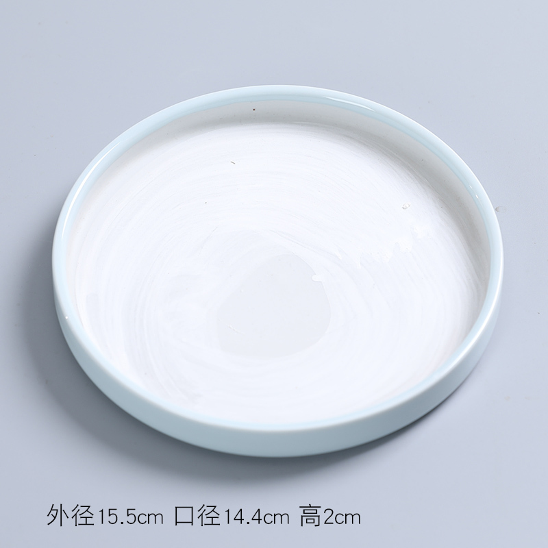 植木鉢トレー陶磁器大円形白色黒色艶消し灰水受け皿台座陶磁器トレー包郵便|undefined