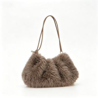 Comercio exterior especial para bolsas de lana portátiles otoño y invierno estilo retro europeo y americano de moda imitación de piel bolsas diarias portátiles