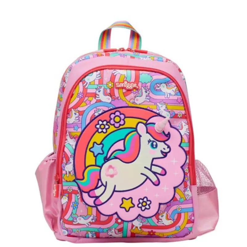 Australia Smiggle caricatura mochila de tamaño medio jardín de infantes mochila de hombro 3D con sombrero de caricatura