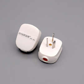 厂家批发白色一体铜三角插头量大价优白色10A三极纯铜电源插头