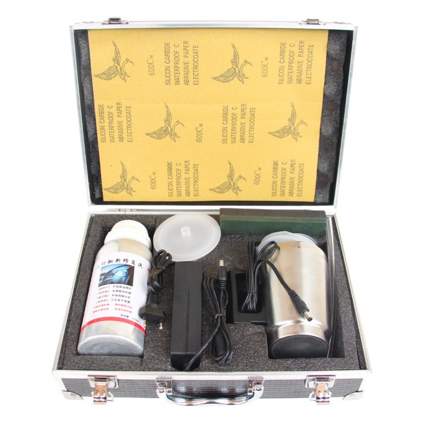 El comercio exterior del coche faro herramienta de reparación traje de calefacción atomización equipo de renovación de la lámpara del coche de recubrimiento de hielo azul líquido