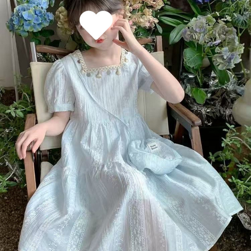 Girls Dress Summer Thin 2025 New Style Children's Clothing Little Girl Super Nice Princess Dress Children's Dress Summer