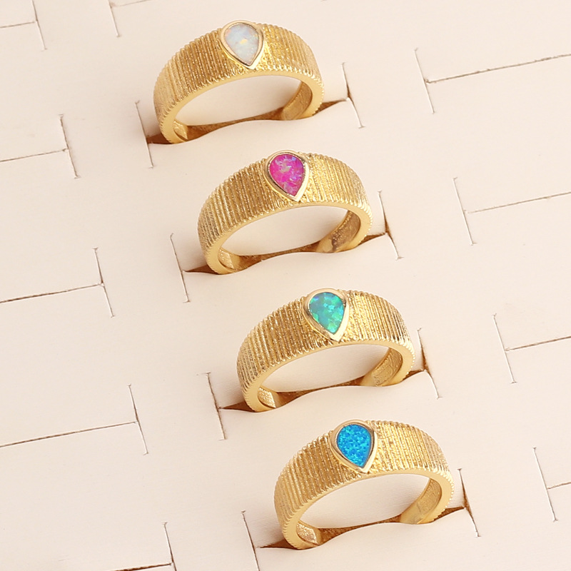 Simple Style Geometric Copper Plating Rhinestones Rings 1 Piece