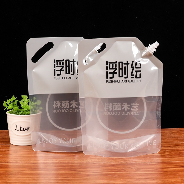 カスタム2.5L透明吸口袋、5L厚手飲料水、クラフトビール、大口径液体包装袋、アルミ箔袋|undefined
