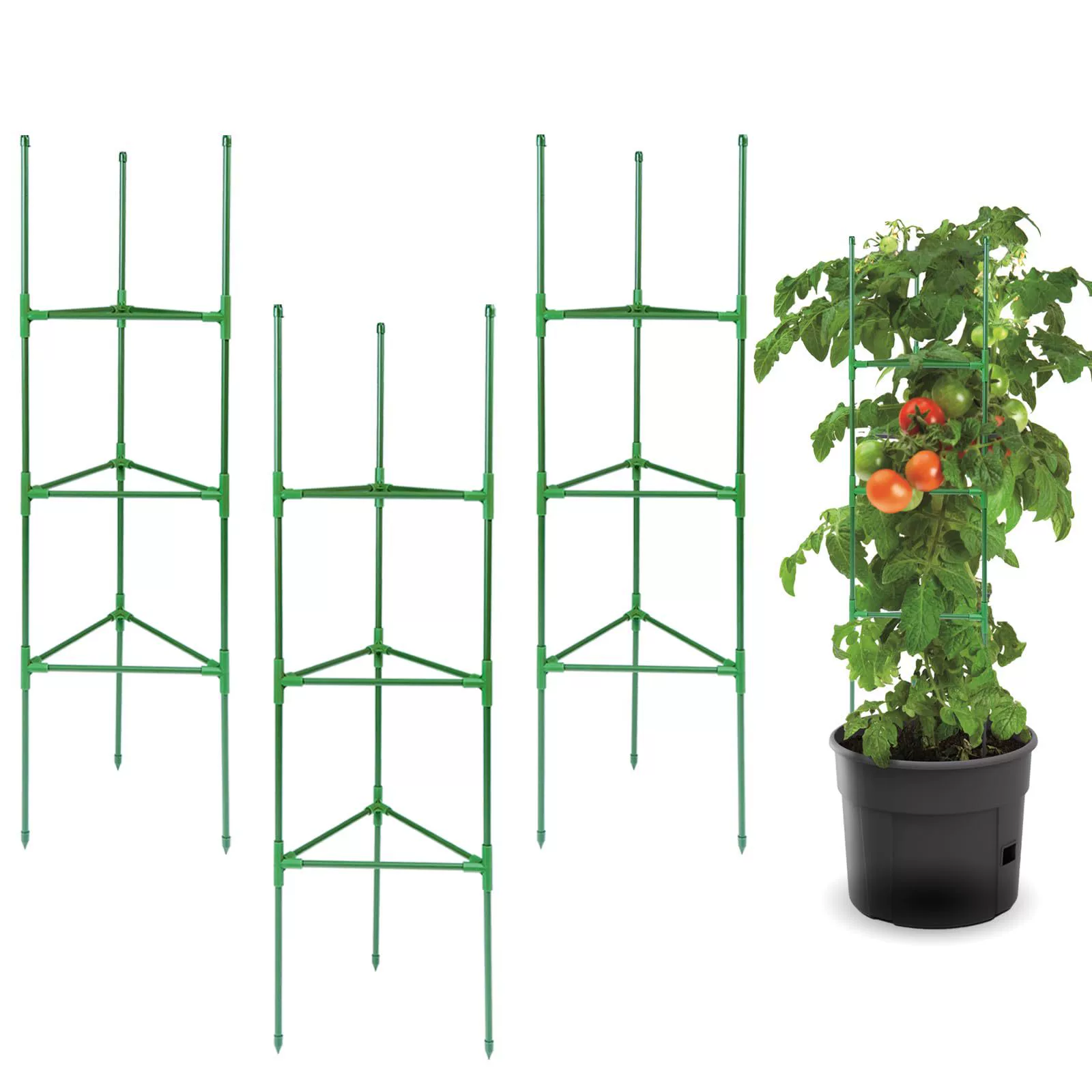Опора для огурцов и томатов из стальной трубы с пластиковым покрытием, многофункциональная подставка для растений, садовые принадлежности