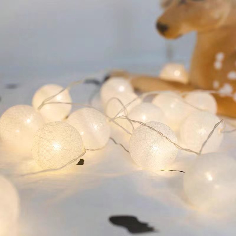 LED彩灯跨境圣诞灯棉线球灯房间卧室装饰ins生日节日灯小灯串灯|undefined