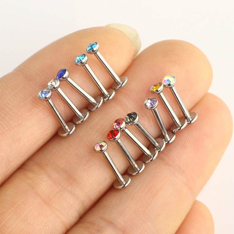 Stainless Steel Inner Teeth 3mm Lip Nail Labret Stud Screw Ear Bone Jewelry Accessories Diy New Earrings detail image 6
