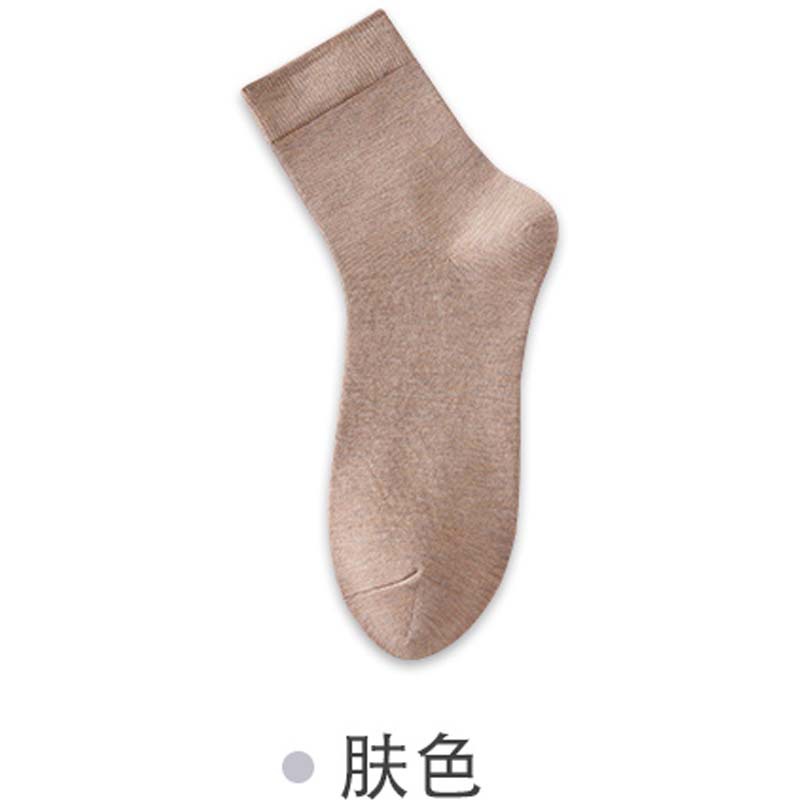2024 medias de fibra de bambú de verano 3A calcetines antibacterianos transpirables de media pantorrilla calcetines casuales de hombre de negocios de color sólido calcetines sin hueso