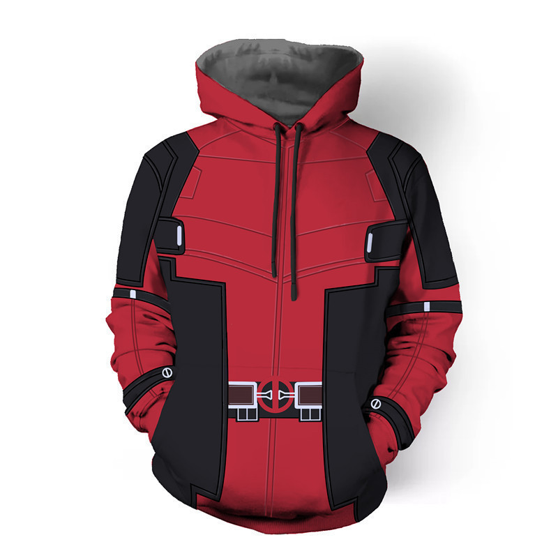 Red belt, sweatshirt