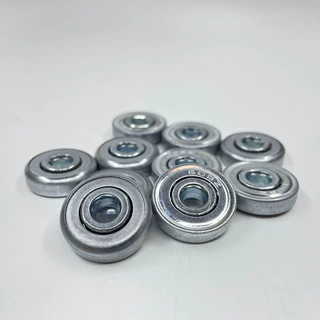 608冲压轴承印字手推车跳绳双面箱包减震玩具腹肌轮碳钢滚珠滚轮