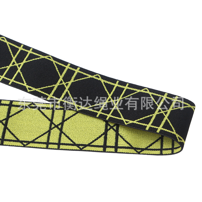 Inventario de 4cm cuadrado de color computadora jacquard elástico poliéster letras inglesas pantalones interiores cintura elástica