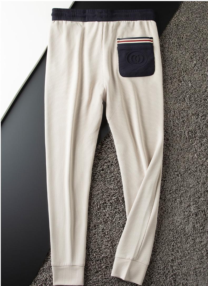Herren Sweatpants Mit Bienen Stickerei Versatile Freizeithose_voghion.com