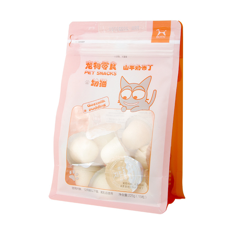 BOTH pudín de gato, pudín de leche de cabra, 15 gránulos, aperitivos para gatos adultos, jalea para gatos jóvenes, grano húmedo para gatos, aperitivos para mascotas.