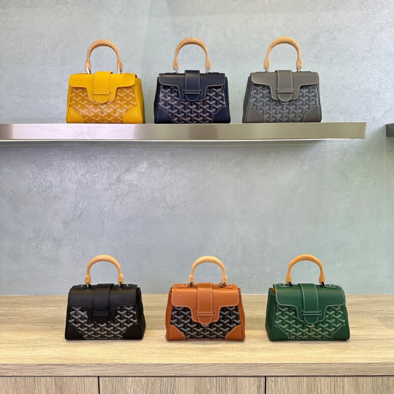 Upgraded Goyard Saigon Mini Dog-Tooth Bag Wooden Handle Saigon Bag Handbag Shoulder Crossbody Bag Upgraded Goyard Saigon Mini Dog-Tooth Bag Wooden Handle Saigon Bag Handbag Shoulder Crossbody Bag