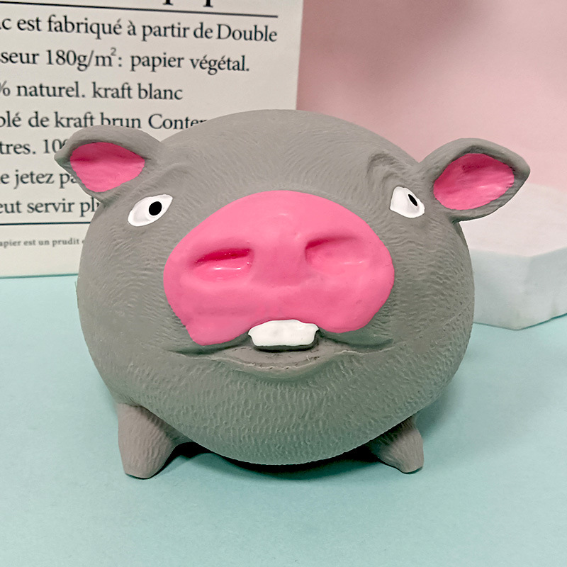 Juguete de descompresión de cerdo de piel rosa original