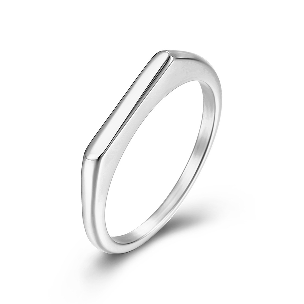 brand glossy elegant ring stainless steel