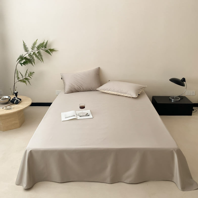 100S de lujo ligero Xinjiang algodón largo sábanas de algodón sólido sábanas caseras sábanas de satín
