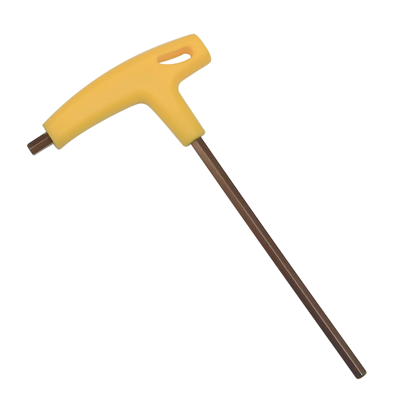 Llave hexagonal interna endurecida en forma de T alargada, cuchara hexagonal de bola plana, destornillador interno extra largo de 6 ángulos, llave en forma de T