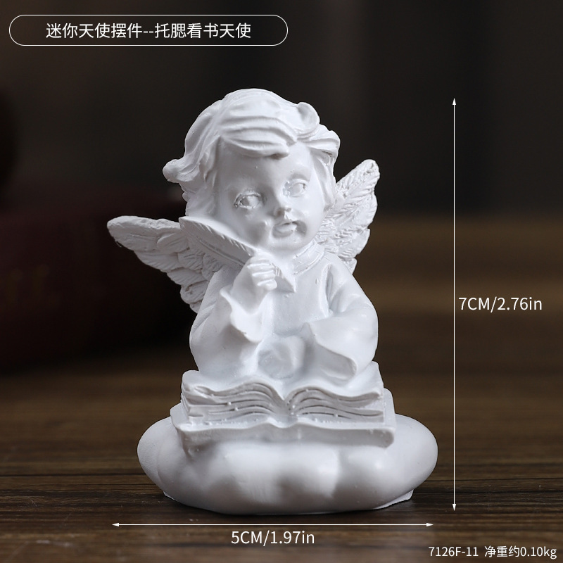 American girl angel statue resin decoration desktop mini decoration wedding supplies couple doll decoration 