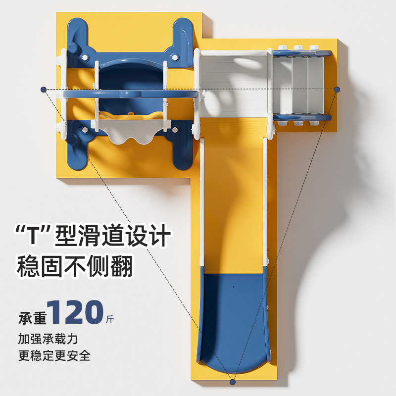 Tobogán interior para uso doméstico, estructura de escalada para niños, tobogán multifuncional y combinación de columpio para bebés de 1 a 10 años.