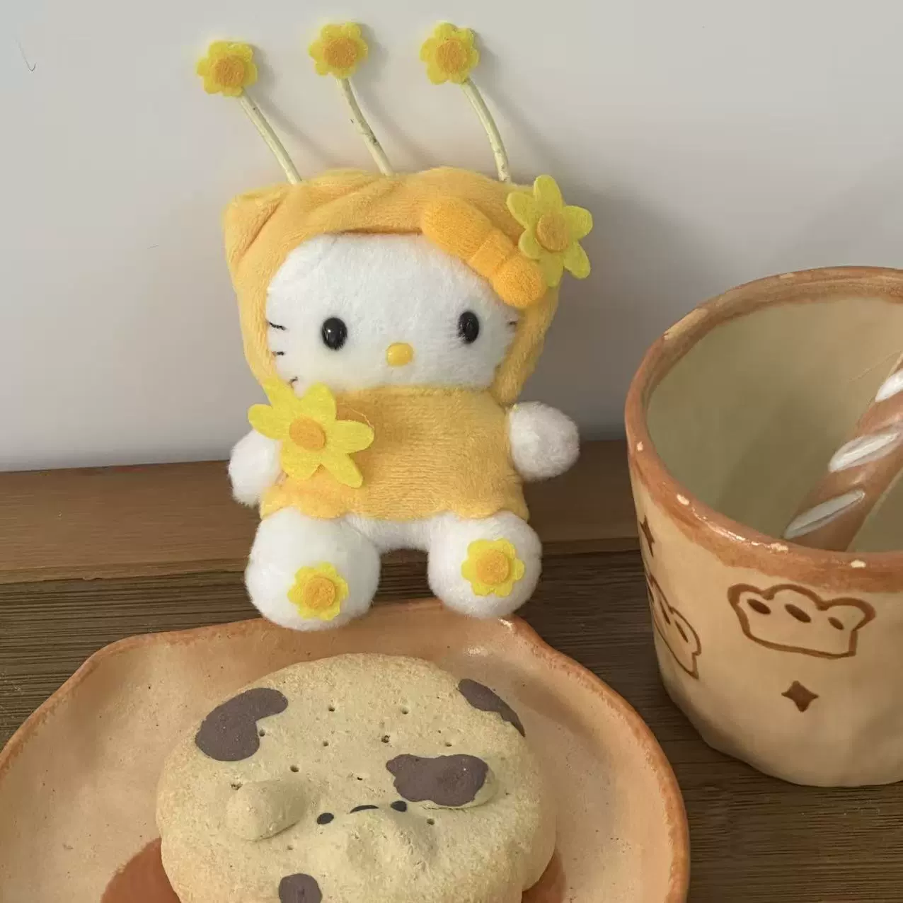 Плюшевый брелок-подвеска Hello Kitty, милый кукольный брелок для сумки, 11 см, легкий и прочный
