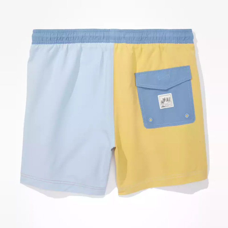 New beach pants, men's oversized sports and fitness shorts, color blocking casual capris, swim trunks, shorts_voghion.com
