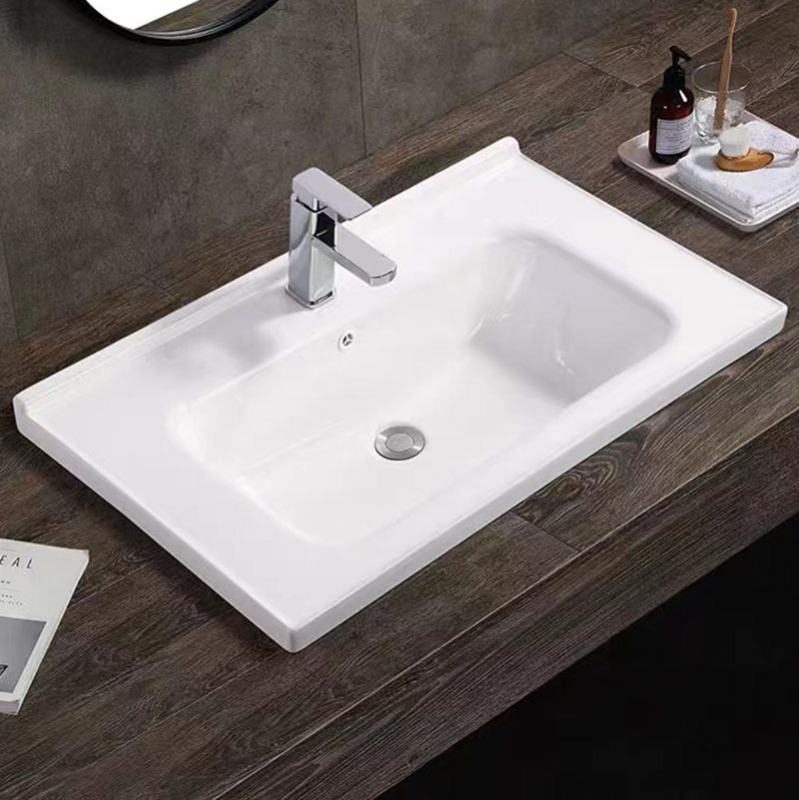 陶器一体型洗面器、独立型洗面台、浴室カウンター天板、トイレ半埋め込み式洗面器、洗面台、シンク|undefined