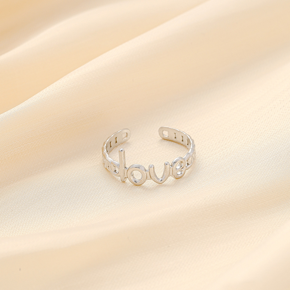 6g Weight Open Ring Classification Adjustable Ring Size 1 Piece Quantity Daily Occasion Stainless Steel Material Star, Heart Shape Pattern Women'S Gender Plating Design Simple Style Style Simple Style Star Heart Shape Stainless Steel Plating Open Ring 1 Piece 15