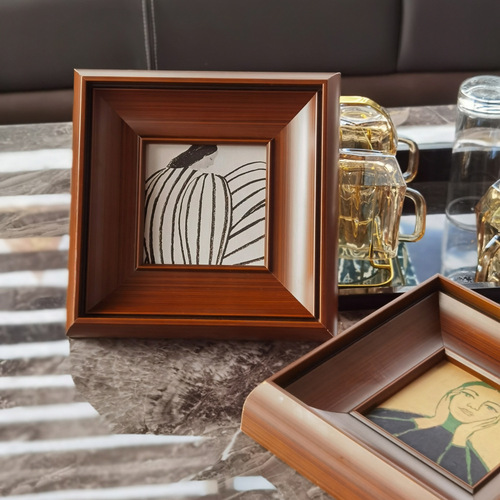 Solid wood niche art retro decorative painting, French medieval style living room bedroom dining cabinet wall art