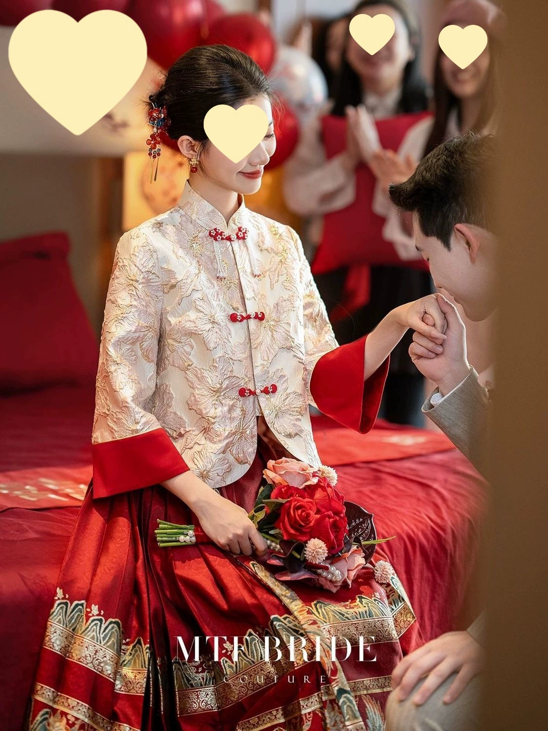 Новый продукт Man Tingfang [Yong Yule] новая китайская стиль топ женский конская маска юбка свадебное платье ханфу костюм поджаривания костюм заказ