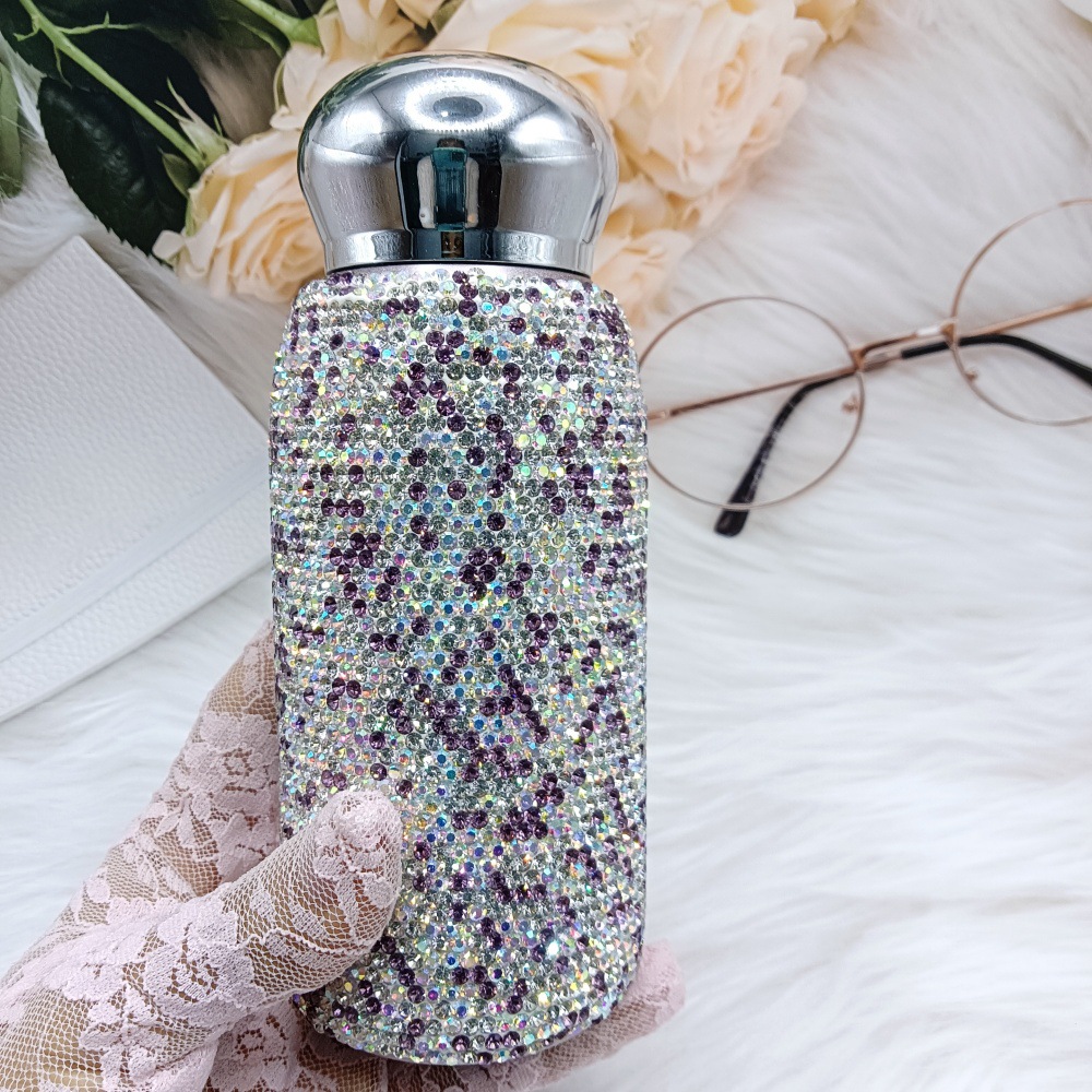 그라데이션 보라색 보온병 컵