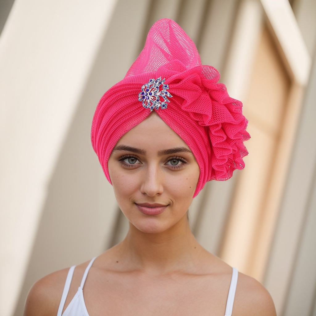 Muslim hat Layered fashion accessory African hat multicolor_voghion.com