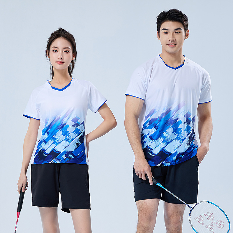 New Badminton Suit Men and Women Players Quick-drying Breathable Sports T-shirt Adult Table Tennis Quick-drying suit Training Suit