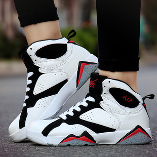 Cross-Border Spring and Autumn Basketball Shoes for Men, Flat High-Top Couple Style Casual Boots, Youth Sports Sneakers, Men's Trendy Shoes