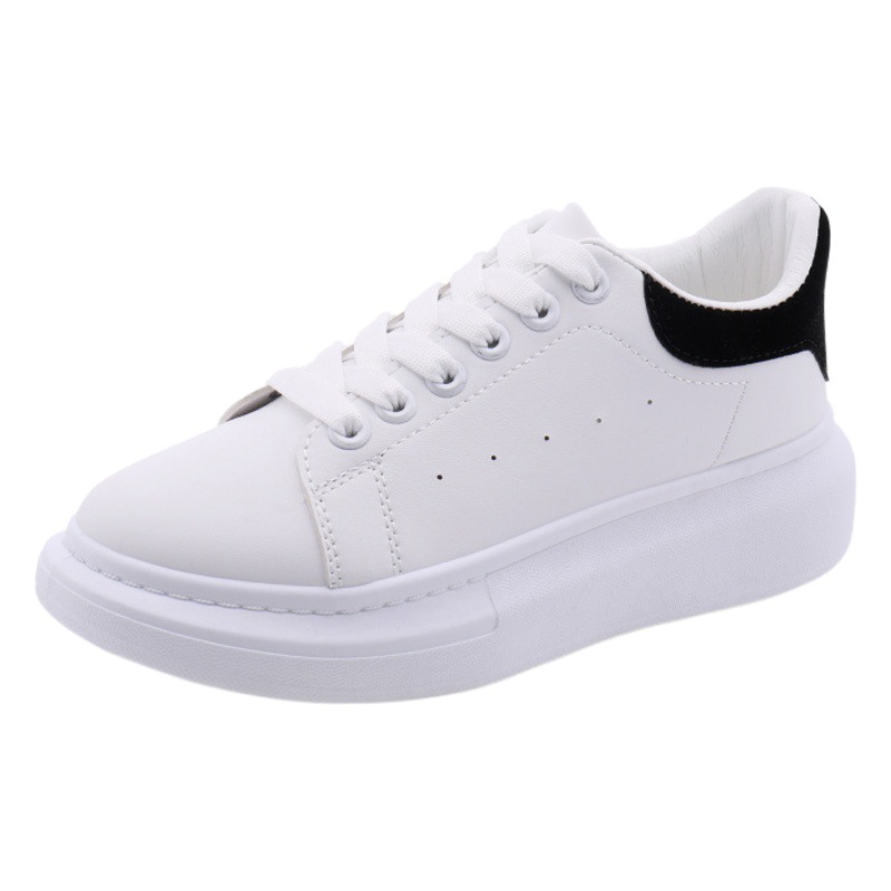 McQueen white shoes women's thick-soled Spring and Autumn New height increasing daddy shoes Net red trendy ins trendy casual sports shoes