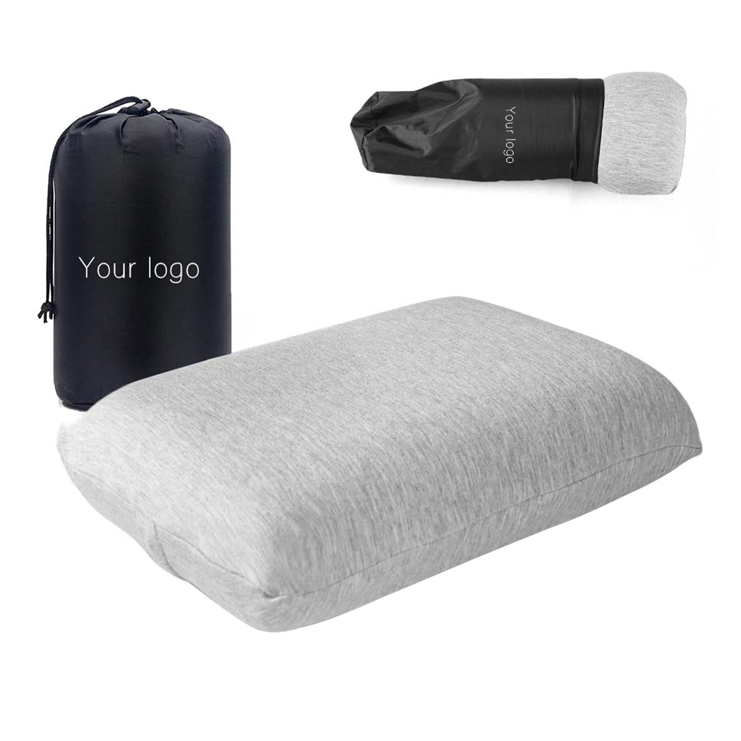 Ventas transfronterizas de camping almohada de algodón de memoria pequeña almohada de almuerzo de viaje fácil de almacenar almohada de rebote lento