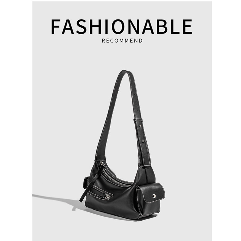 2026 New Model Women's Bag with Niche Design, Cool and Stylish Biker Underarm Bag, Single-Shoulder Retro Texture Handbag