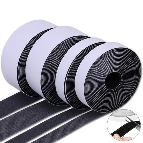 Nylon strong adhesive backing hook and loop self-adhesive tape screen window hook hook and loop tape anti-mosquito door curtain hook and loop tape
