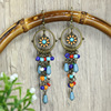 Beads, fashionable retro golden earrings, accessory with tassels, suitable for import, European style, wholesale