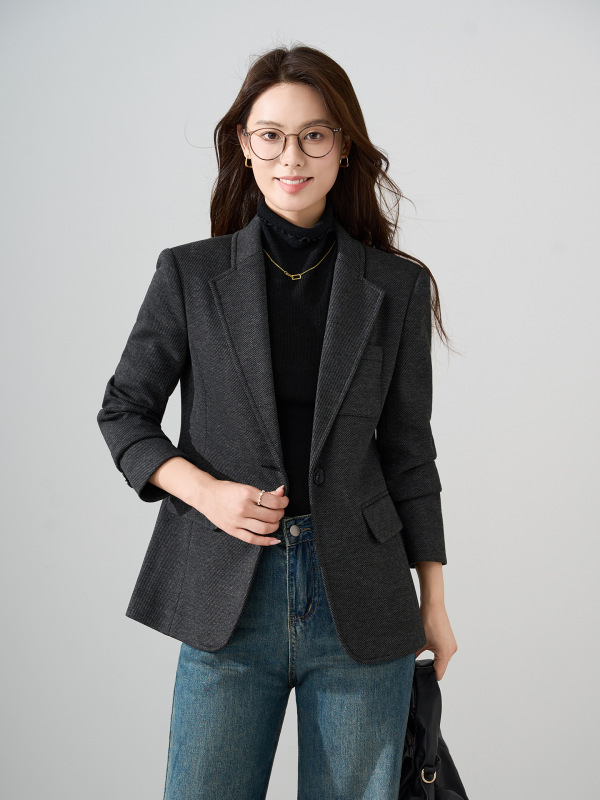 2025秋冬新款高级感休闲西装外套女英伦风修身显瘦百搭西服上衣秋|undefined